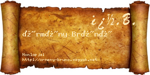 Örmény Brúnó névjegykártya